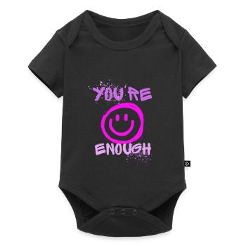 YOU ARE ENOUGH - Baby Premium Kurzarmbody - Schwarz - Vorne