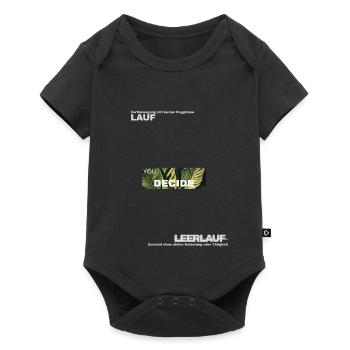 Decisions – Leaf Green Motif - Baby Premium short-sleeve bodysuit - black - Front