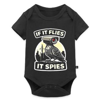 Raven with Camera Spy Design - Baby Premium short-sleeve bodysuit - black - Front