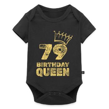 79 - Baby Premium Kurzarmbody - Schwarz - Vorne