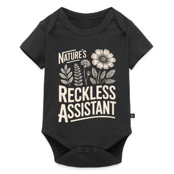 Nature's Reckless Assistant - Baby Premium short-sleeve bodysuit - black - Front