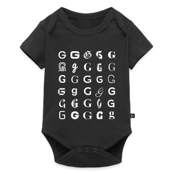 Ornate G Glyphs Mosaic - Baby Premium short-sleeve bodysuit - black - Front