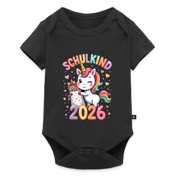 School Child 2026 School Enrollment 2026 Back to School - Baby Premium short-sleeve bodysuit - black - Front