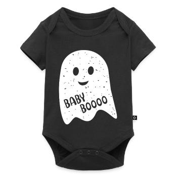 Fantôme Fantôme Bébé BOOO Fantômes Halloween - Body à manches courtes Premium Bébé - noir - Devant