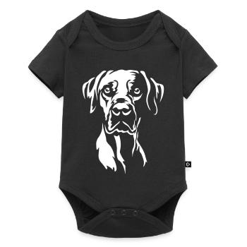 Rhodesian Ridgeback Kopf "Black Edition" - Baby Premium Kurzarmbody - Schwarz - Vorne