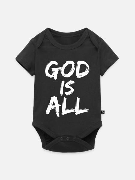 god is all - Baby Premium Kurzarmbody - Schwarz