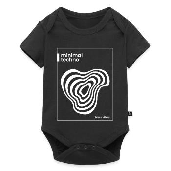 Ambiance Minimaliste Techno Abstraite - Body à manches courtes Premium Bébé - noir - Devant