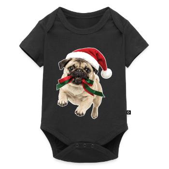 Carlin de Noël joueur - Body à manches courtes Premium Bébé - noir - Devant