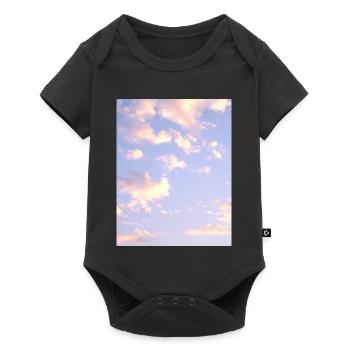 Pastel Sky with Clouds - Baby Premium short-sleeve bodysuit - black - Front