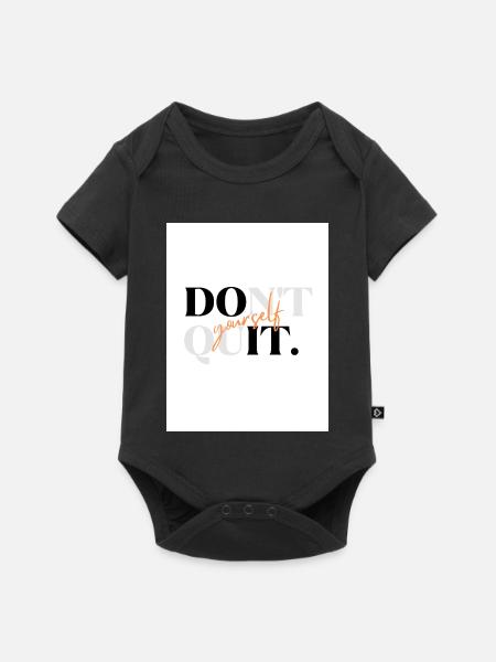 Nicht aufhören, Do-it-yourself-Wortzeichen - Baby Premium Kurzarmbody - Schwarz