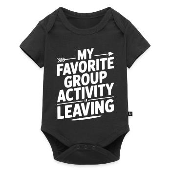 Mon activité de groupe préférée est de partir - Body à manches courtes Premium Bébé - noir - Devant