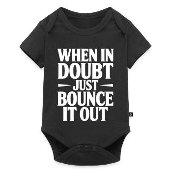 Im Zweifel einfach den Ball rauswerfen - Baby Premium Kurzarmbody - Schwarz - Vorne