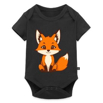 Niedlicher Fuchs Geschenk Naturliebhaber Wanderer - Baby Premium Kurzarmbody - Schwarz - Vorne