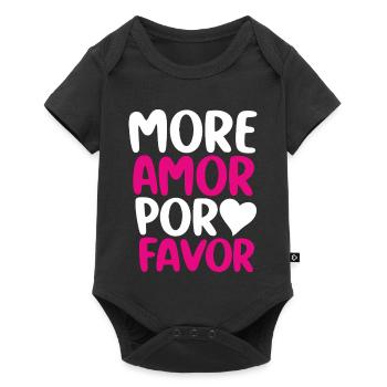 More Amor Por Favor Love Statement - Baby Premium Kurzarmbody - Schwarz - Vorne