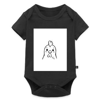 Chick Friend: Minimal Line Drawing - Baby Premium short-sleeve bodysuit - black - Front