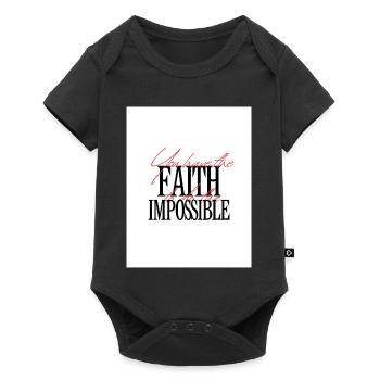 La foi pour rendre l’impossible - Body à manches courtes Premium Bébé - noir - Devant