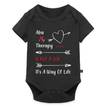 Verhaltenstherapie Therapie Verhalten - Baby Premium Kurzarmbody - Schwarz - Vorne
