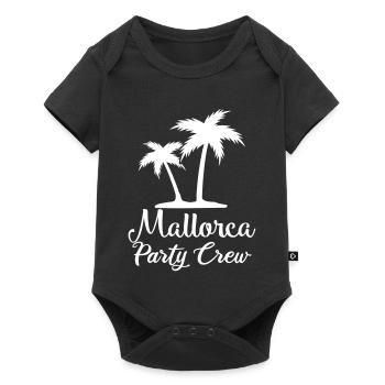 Mallorca Party Crew Palm Trees - Baby Premium short-sleeve bodysuit - black - Front