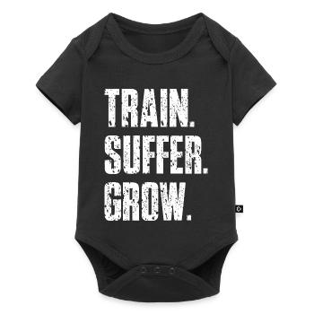 Devise Train Suffer, Grow Grunge - White - Body à manches courtes Premium Bébé - noir - Devant