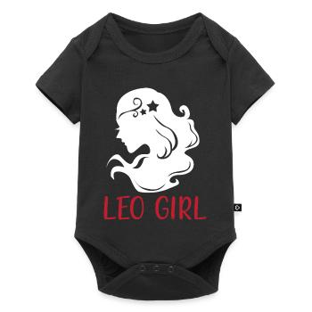 Signe du zodiaque Lion - Body à manches courtes Premium Bébé - noir - Devant