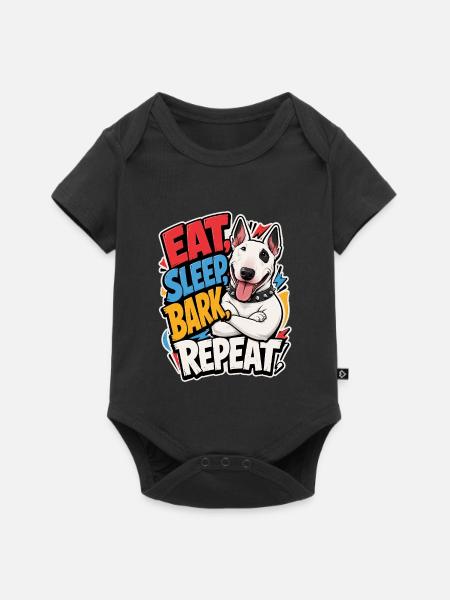 Bullterrier - Baby Premium Kurzarmbody - Schwarz