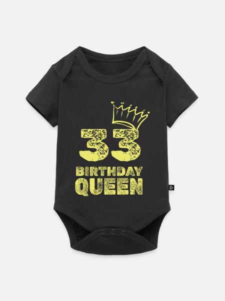 33 - Baby Premium Kurzarmbody - Schwarz