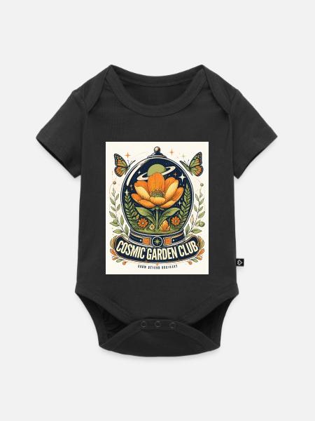 Space Garden Club - Baby Premium Kurzarmbody - Schwarz