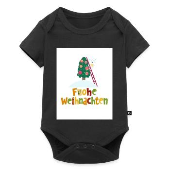 Froho wihnachten - Baby Premium Kurzarmbody - Schwarz - Vorne