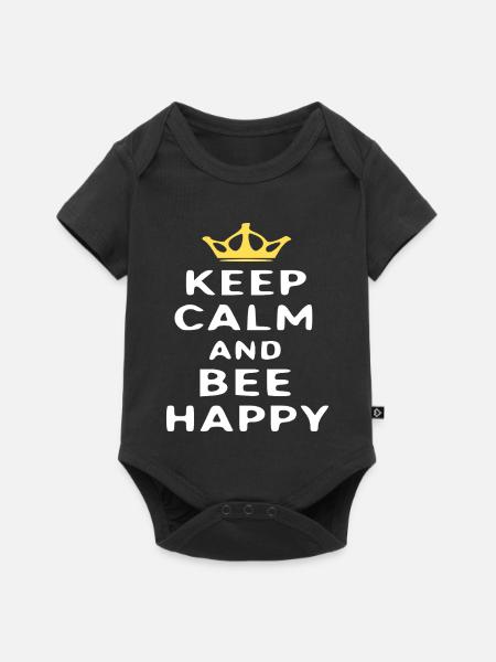 Königliche Bienenfreude - Baby Premium Kurzarmbody - Schwarz