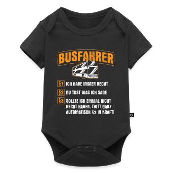 Busfahrer Beruf - Baby Premium Kurzarmbody - Schwarz - Vorne