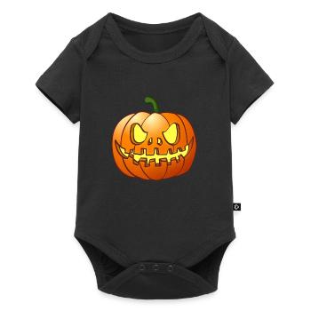 The Scary Halloween Pumpkin Lantern illustration - Baby Premium short-sleeve bodysuit - black - Front