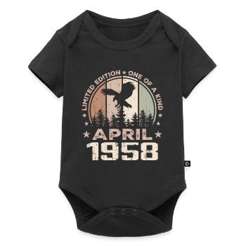 Incomparable since April 1958, 66th Anniversary - Baby Premium short-sleeve bodysuit - black - Front