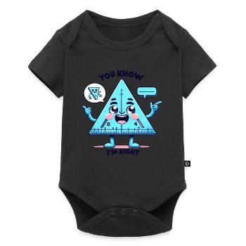 L’angle de la règle triangulaire sur le plaisir - Body à manches courtes Premium Bébé - noir - Devant