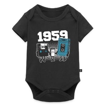 Vintage Born In 1959 Birthday Gift 1959 - Baby Premium short-sleeve bodysuit - black - Front