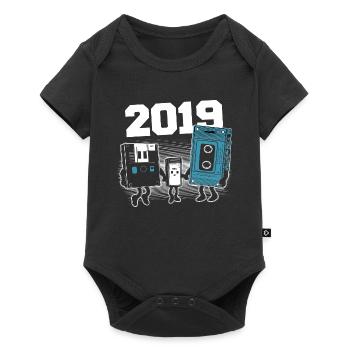 Vintage Born In 2019 Birthday Gift 2019 - Baby Premium short-sleeve bodysuit - black - Front