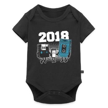 Vintage Born In 2018 Birthday Gift 2018 - Baby Premium short-sleeve bodysuit - black - Front