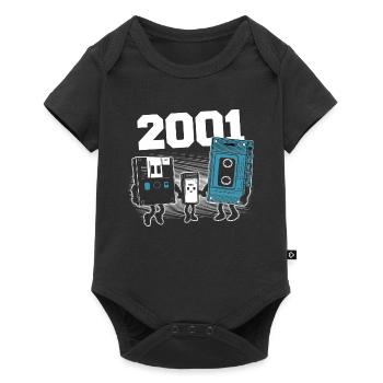 Vintage Born In 2001 Birthday Gift 2001 - Baby Premium short-sleeve bodysuit - black - Front