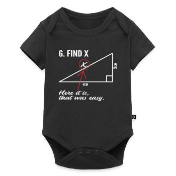 Suchen x - Baby Premium Kurzarmbody - Schwarz - Vorne