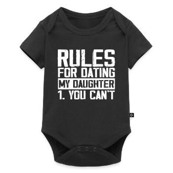 Rules for dating my daughter - Body à manches courtes Premium Bébé - noir - Devant