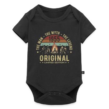 Legendär seit 1955 | 70th Anniversary Herren - Baby Premium Kurzarmbody - Schwarz - Vorne