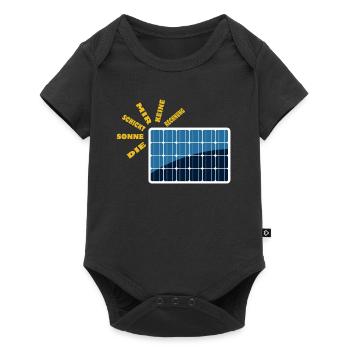 Die Sonne schickt keine Rechnung - Solarenergie - Baby Premium Kurzarmbody - Schwarz - Vorne