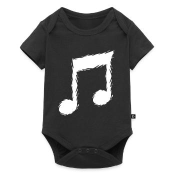 Note de musique chanteur design musique - Body à manches courtes Premium Bébé - noir - Devant