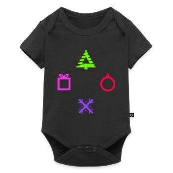 Gamer Console Buttons - Christmas Edition - Baby Premium Kurzarmbody - Schwarz - Vorne