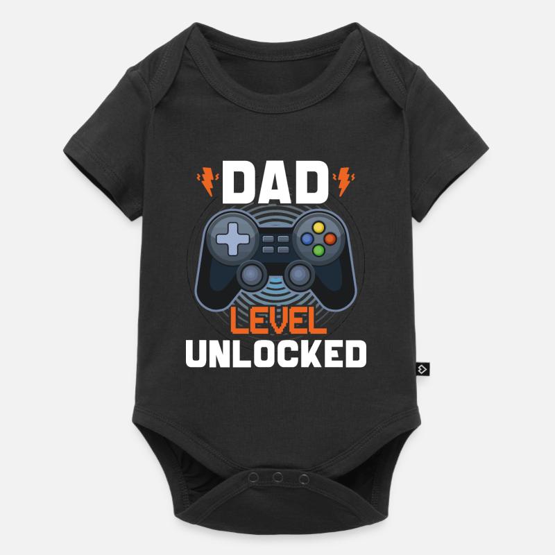 Dad level unlocked - Body à manches courtes Premium Bébé - noir