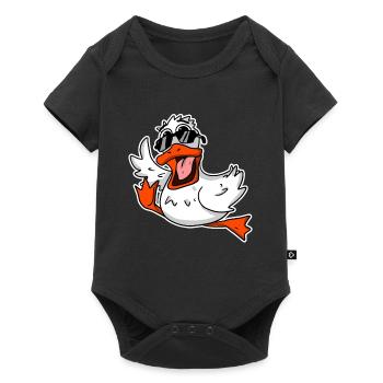 Canard frais avec lunettes de soleil - Body à manches courtes Premium Bébé - noir - Devant