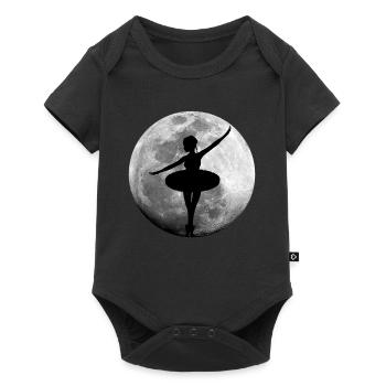 Ballerine dans la pleine lune Ballet Danse - Body à manches courtes Premium Bébé - noir - Devant