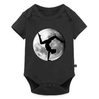 Mond Akrobatik Turnen Gymnastik - Baby Premium Kurzarmbody - Schwarz - Vorne