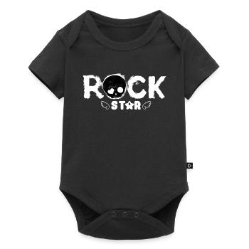Cool Kids Rock Star black Edition - Baby Premium Kurzarmbody - Schwarz - Vorne