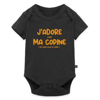 J’aime quand ma copine me laisse partir en soirée - Body à manches courtes Premium Bébé - noir - Devant