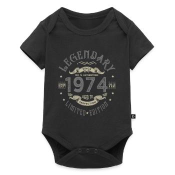 1974 Anniversary legendary since 1974 - Baby Premium short-sleeve bodysuit - black - Front
